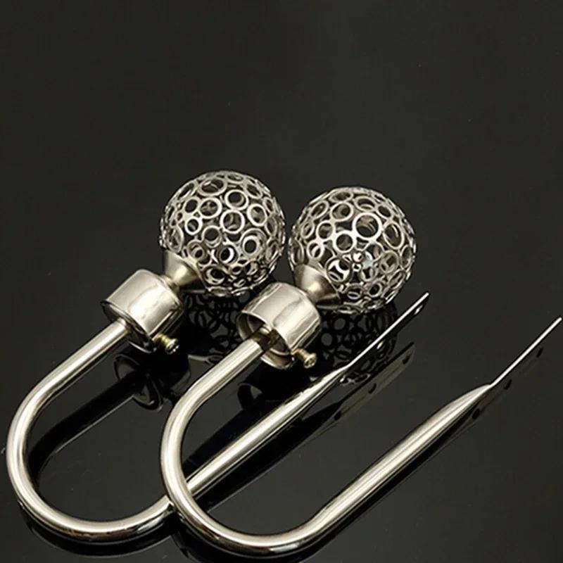 New 2025 Large Stylish Curtain Hold Back Metal Tie Tassel Arm Hook Loop Holder U Shaped Round Window Wall Decoration Hanger