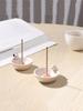1pc White Japanese Style Creative Incense Holder With Plastic Base