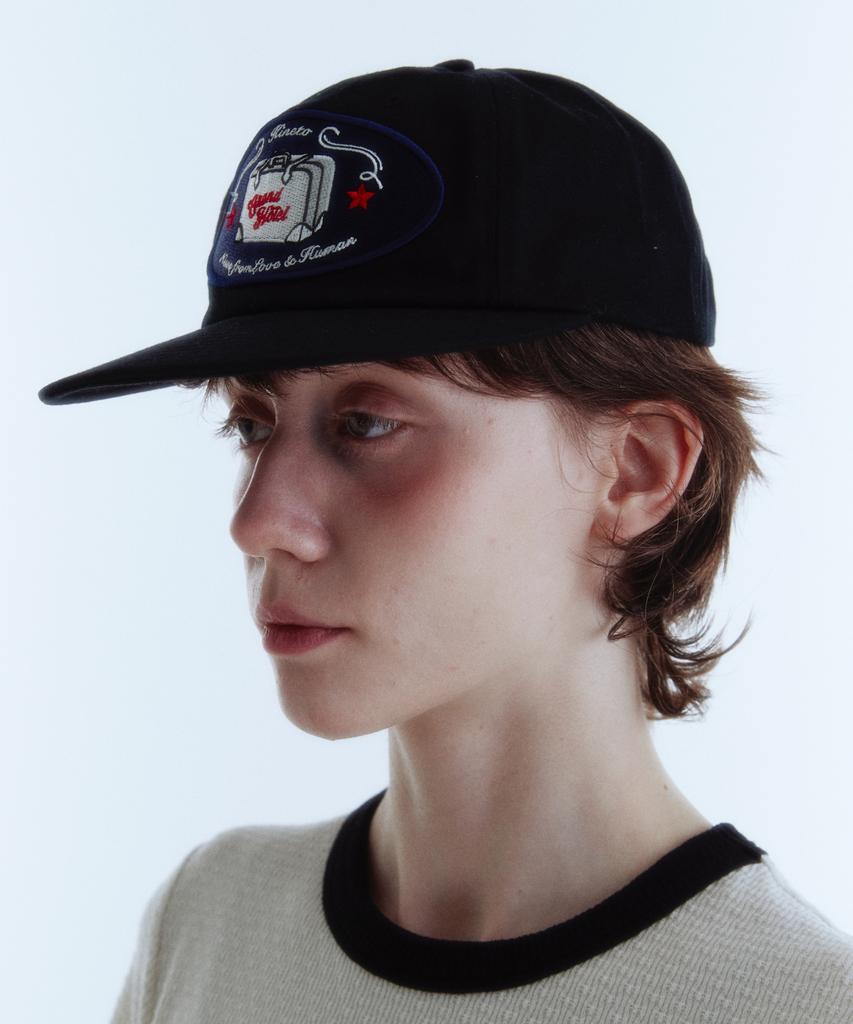KINETO Women_Grand Hotel Embroidered Ball Cap_Black