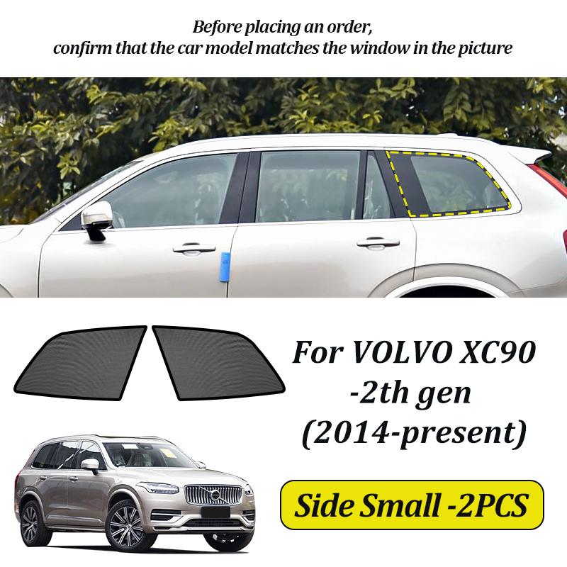 LINNUNU Magnetische Auto-Sonnenschutzscheibe Windschutzscheiben-Vorhang Seitenfenster-Sonnenschutz UV-Schutz für VOLVO XC90 2005-2011-2025 Zubehör