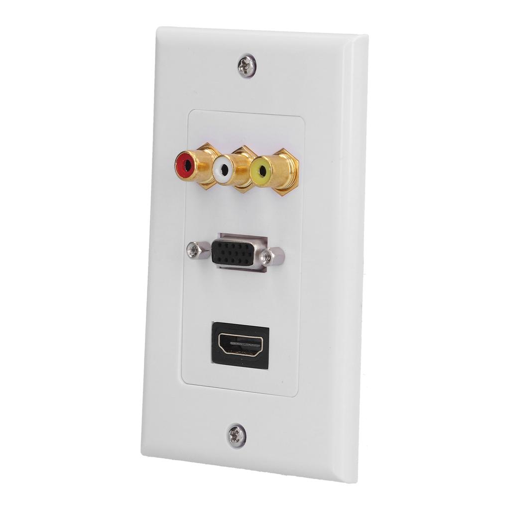 Audio Video Wall Socket ABS Wear Resistant Durable No Welding Required Integrated Multimedia Wall