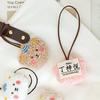 Korean Cute Bear Head Doll Keyring & Name Tag Pendant for Kids' Backpacks