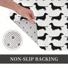 Dachshund Outline Non-slip Doormat, Machine Washable Polyester Rug, Great for Home Decoration Suitable for Bathroom Decoration
