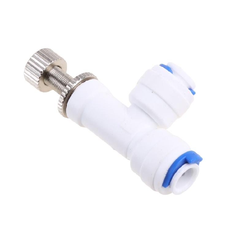 1/4" Tube RO Water Filter Quick Connector Reverse Osmosis Flow-Regulating Valve