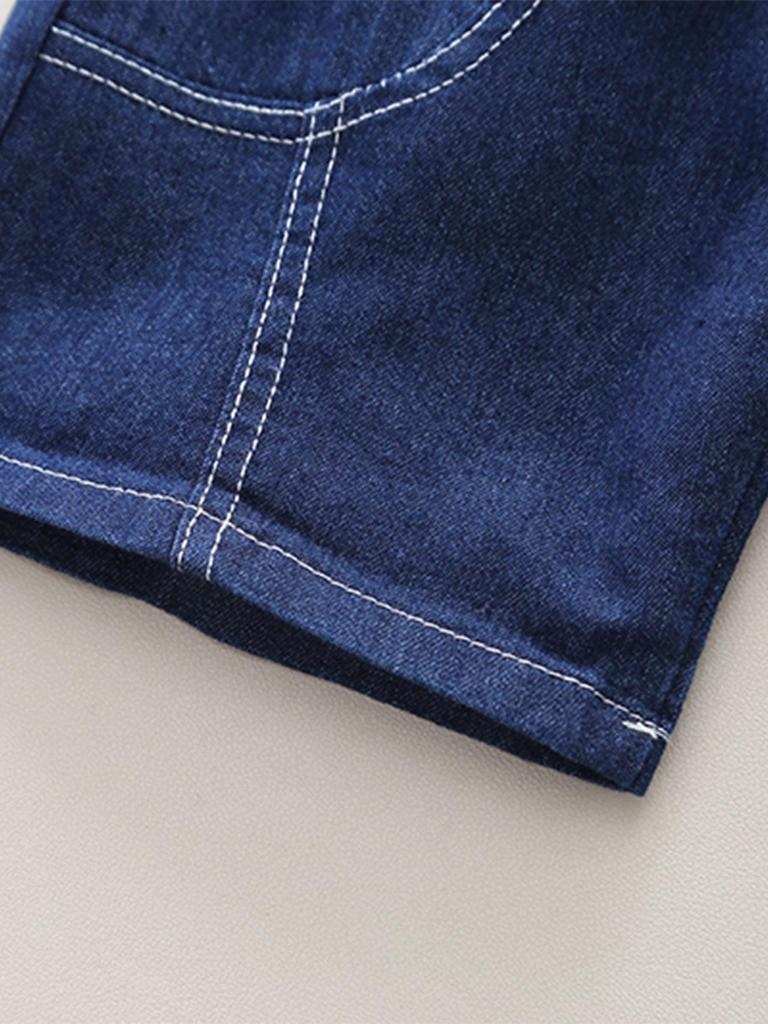 0-5 years old baby clothes casual suit summer new boys full of letters T-shirt denim shorts two-piece set fashion cotton