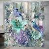 1 Stück Badezimmer Duschvorhang, Quilling Kunstwerkstatt, Fantasy Festival Duschvorhang, Inklusive 12 Haken, 70,87*70,87 Zoll Badezimmer
