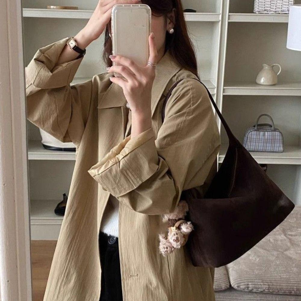 Large Capacity Hobo Bag Handbag Ladies Crossbody Bag Cute Suede Shoulder Bag  Autumn and Winter