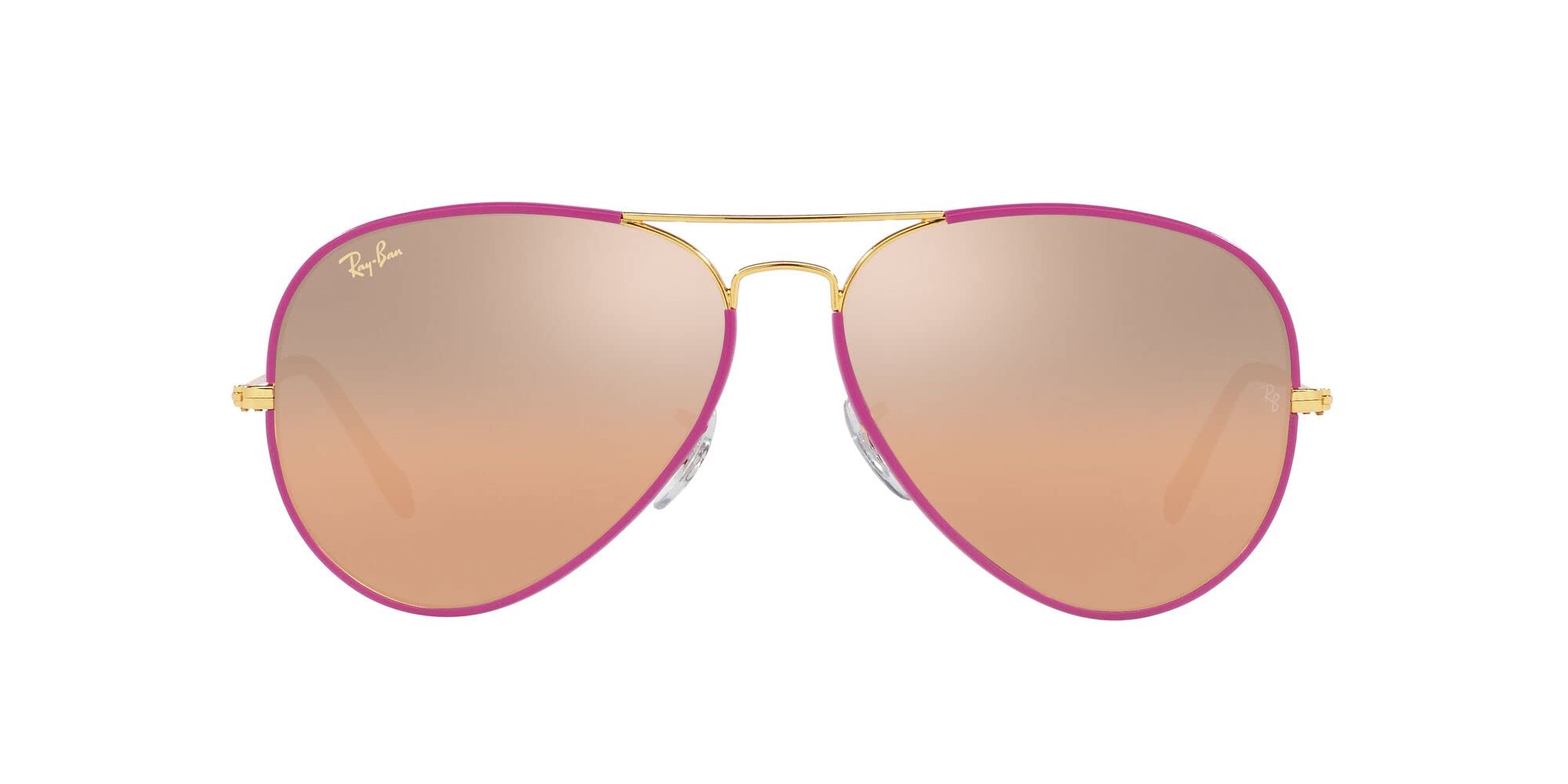 

RB3025JM Фиолетовый на градиентно-сером 58 мм Солнцезащитные очки Ray-Ban для мужчин, Легенда, Золотой/Розовое зеркало, Линза,