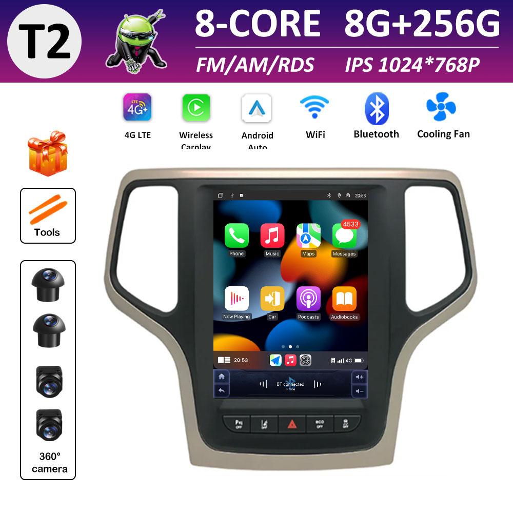 For Jeep Grand Cherokee 2014 2015 2016 2017 Wireless Carplay Android Smart System IPS Touch Screen GPS Navigation DSP Stereo BT