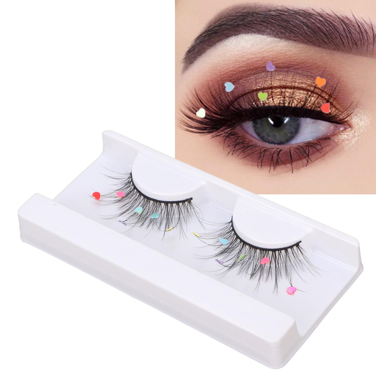 

7D False Eyelashes Wispy Love Shape Sequin Flutter Fake Eyelashes for Christmas