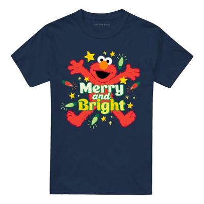 Sesame Street Unisex Adult Merry And Bright Elmo T-Shirt