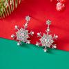 Pearl Christmas Stud Earrings Multicolor Xmas Dangle Earrings Sweet Snowflake Earrings  Holiday