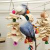 Natural Parrot Bird Toy Natural Cuttlefish Bone Vine Ball Luffa Corn Husk tooth Grinding Cage Hanging Supplies Bird Accessories