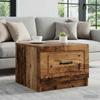 Coffee Table with Drawers Reclaimed Wood Look 49 X 50 X 37 Cm Particleboard