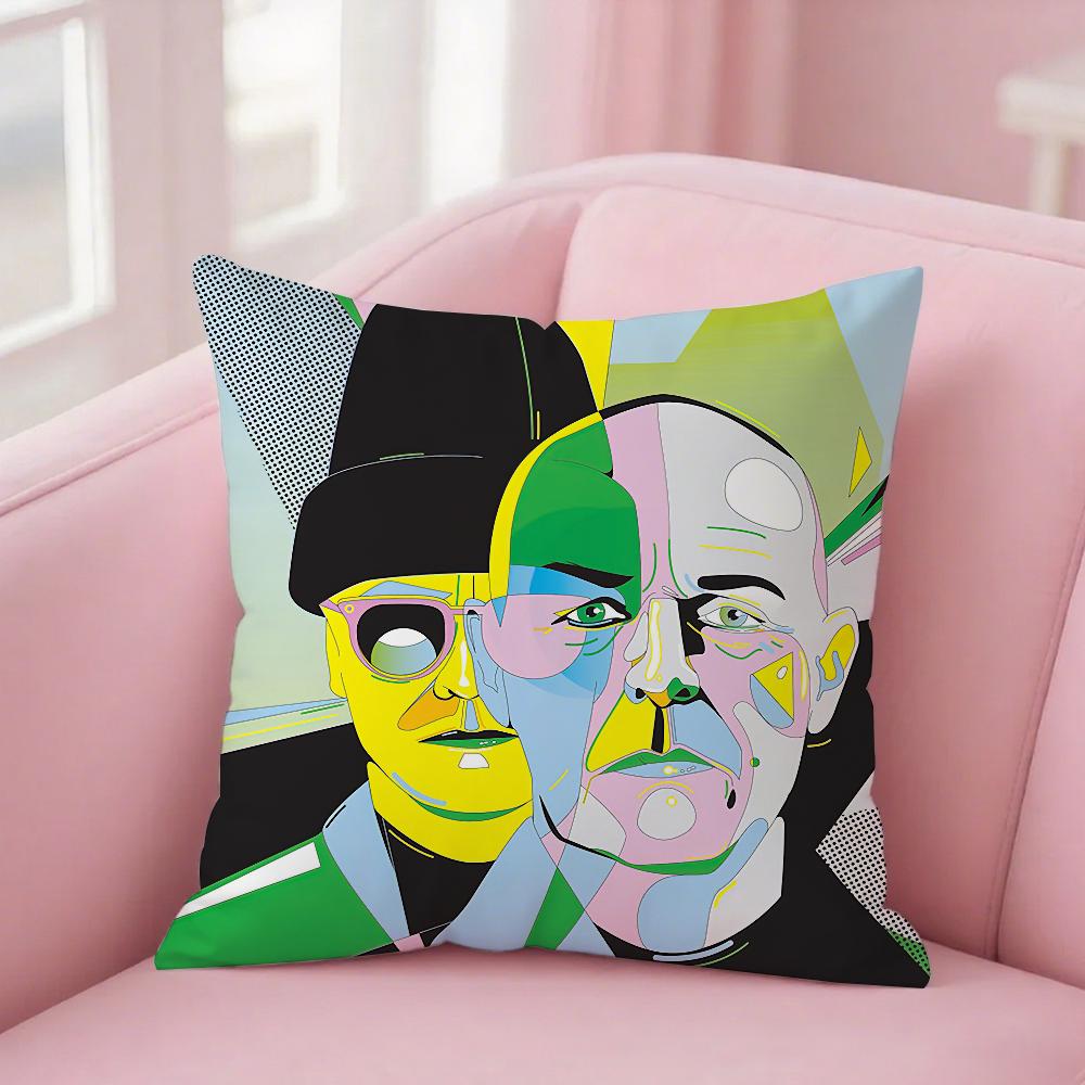 Pet Shop Boys Nonetheless Music Pillow Case Square Double-Sided Printing Short Plush Sofa Cushion Cover Bedroom Bedside Pillow