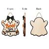 Halloween Wooden Door Hanging Sign Cute Welcome Decor for Holiday Party and Home Decoration