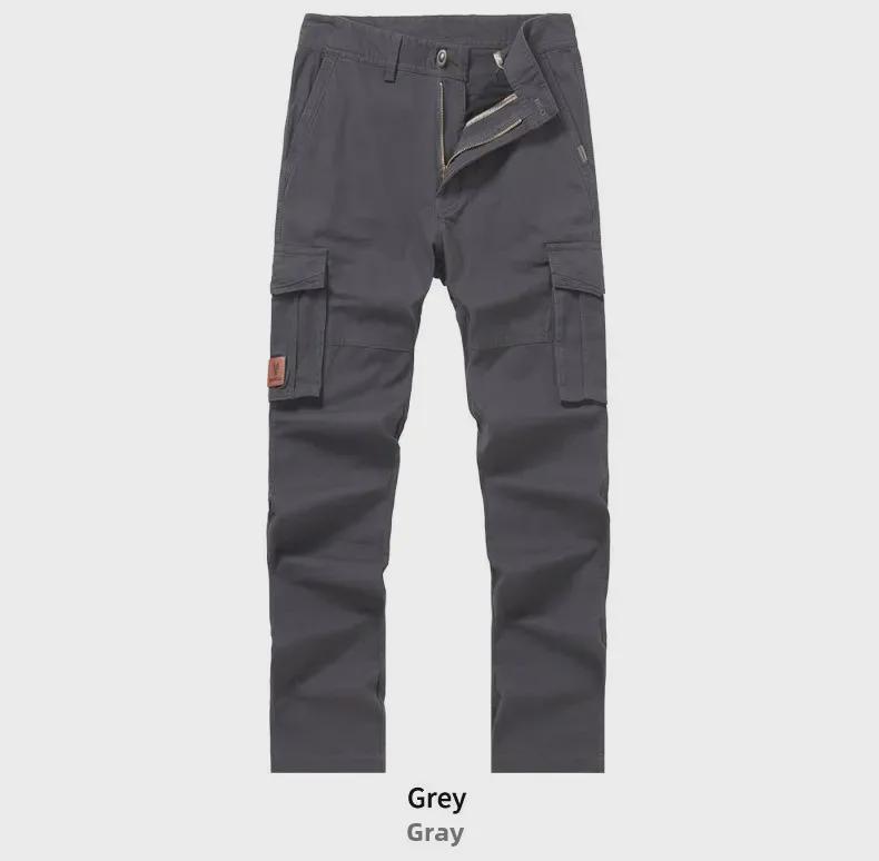 Men’s Pure Cotton Multi-Pocket Workwear Trousers - Spring/Autumn Style