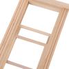 Dollhouse Sash Window Frame Flat Top 2 Pane Miniature Wooden Sash Window Frame for 1/12 Dollhouses