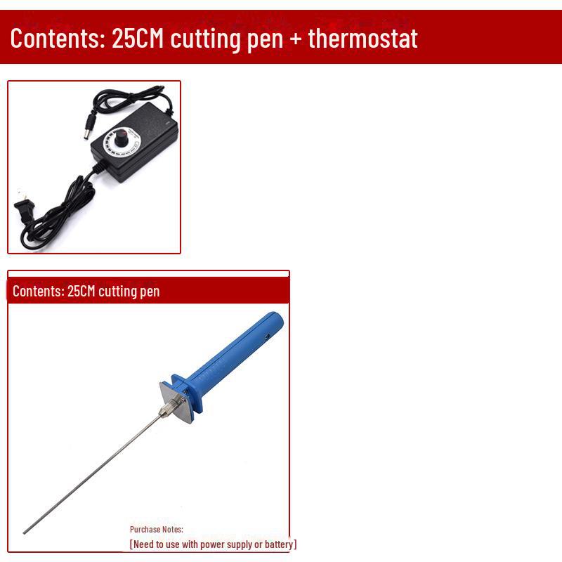 

Электрический инструмент для резки и гравировки пенопласта с подогревом 25cm pen+thermostat синий