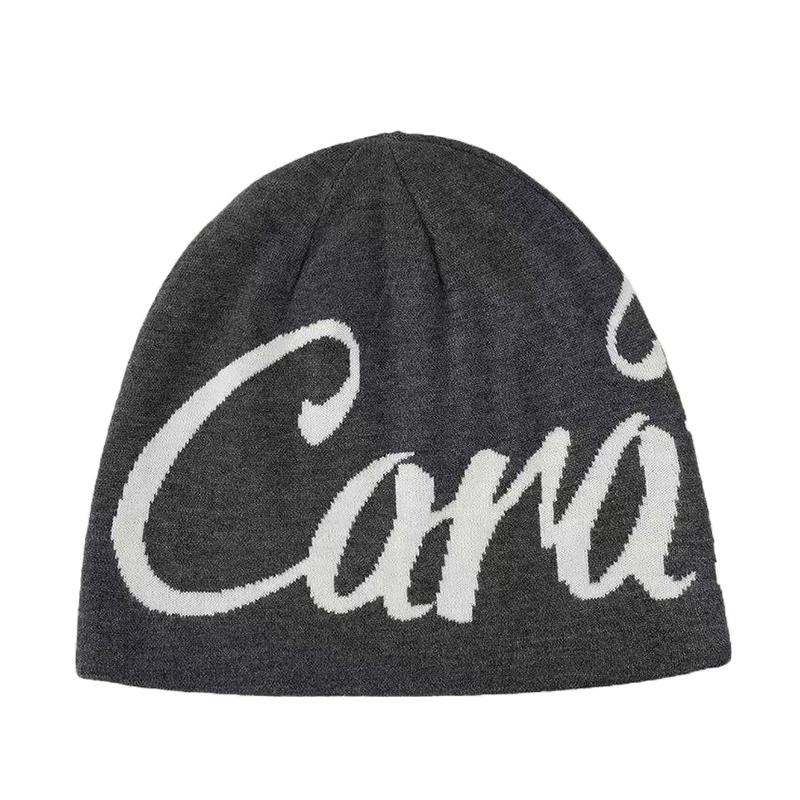 Осенне-зимняя вязаная шапка с буквой, двусторонняя, однотонная, теплая, хип-хоп, индивидуальная, универсальная, уличная