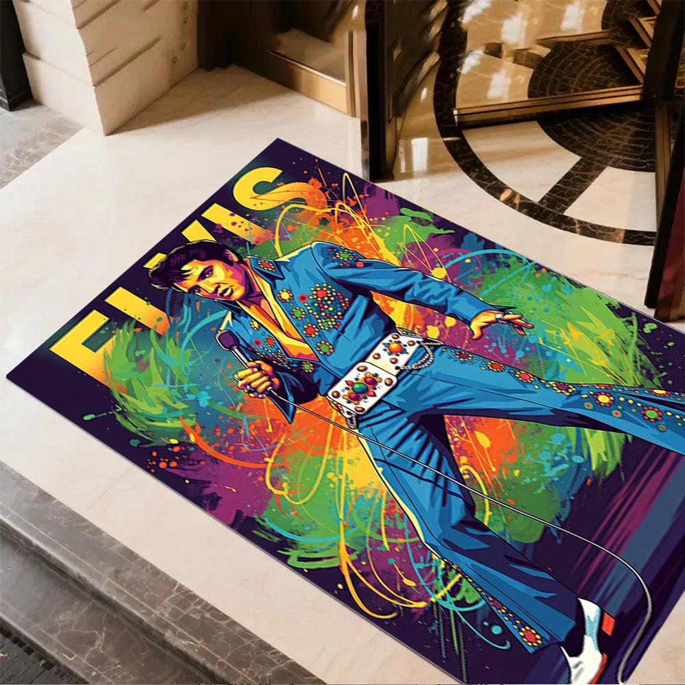 Elvis Presley Artwork Carpet Perfect for Living Rooms Decorate Room Balcony Dormitory Antislip Carpet Anime Office Decor