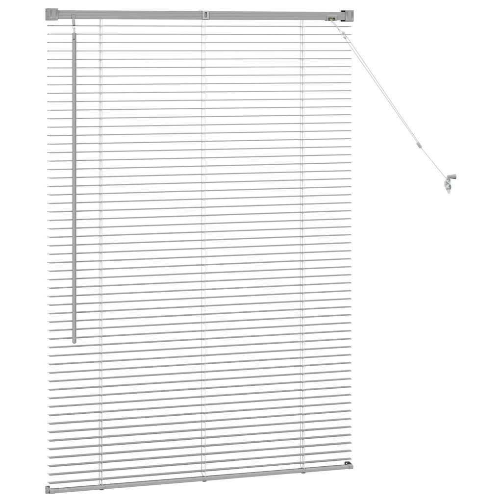 Aluminum Venetian Blinds Silver 130 x 90 cm