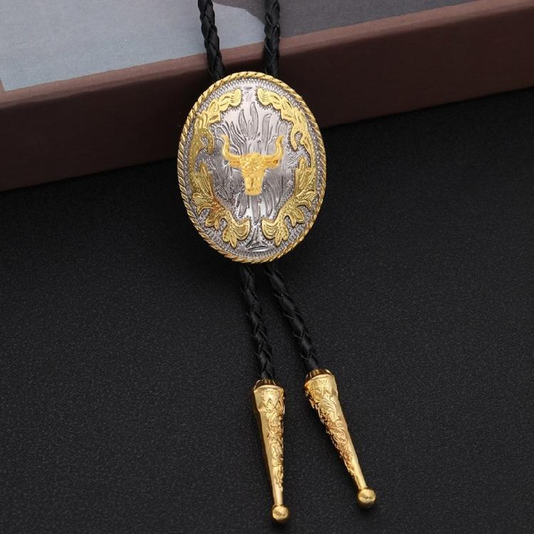 Distinctive Men's Leather Bolo Tie Men Leather Rodeos Necktie Garment Accessory for Parties And Casual Wear