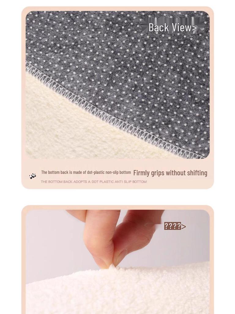 Cartoon Style Luxury Faux Cashmere Children's Floor Mat