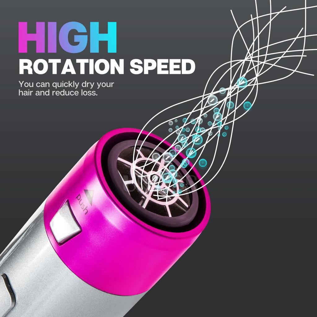 Enhanced 5-in-1 Multi-Function Hot Air Brush for Curling & Straightening Hair