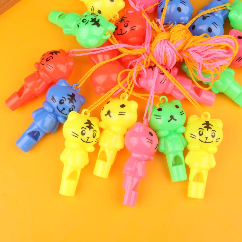25Pcs Random Style Cute Animal Cat Plastic Whistle Referee Sport Cheerleading Toys And Kids Children Birthday Party Favors Gifts