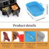 Rectangular/Round Air Fryer Pad NonStick Silicone Mat Reusable Air Fryer Accessories Silicone Material for Air Fryer