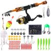 FTK Rod and Reel Set, Men's Telescopic Fishing Rod Set, Collapsible Portable Fishing Gear Starter, Compact Travelling Fishing Rods