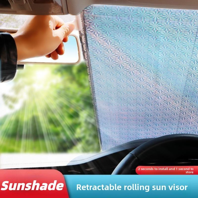 Car sunshade curtain Heat Insulation Patterned Car Sunroof Shade - UV Protection Auto Window Sun Shade Accessory