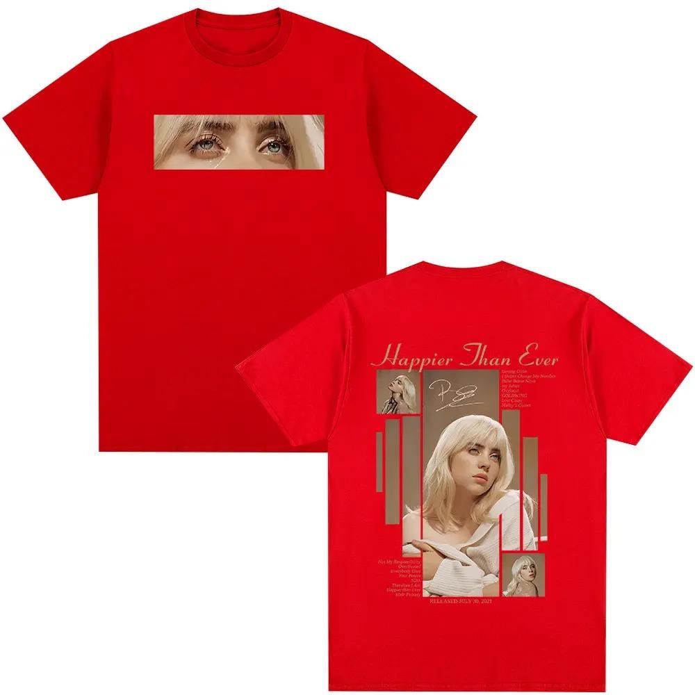 Billie Eilish Hit Me Hard and Soft Album Poster Graphic Print TShirts Men Women Fashion Cotton Tees Y2k Fashion Oversized Tops