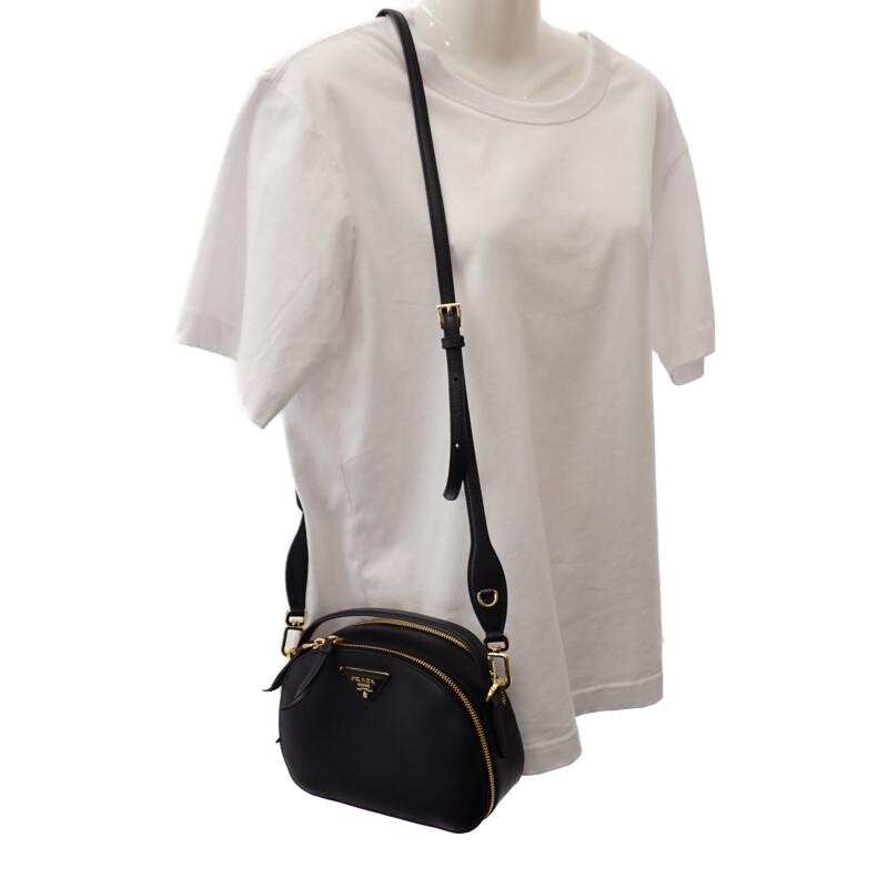 PRADA  1BH123 Shoulder Bag NERO/black Safiano Women