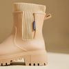 Women's Elastic Mouth Tube Rain Boots, Waterproof, Anti Slip, Wear-resistant Rain Boots for Outdoor Commuting and Camping, Women's Rain Boots