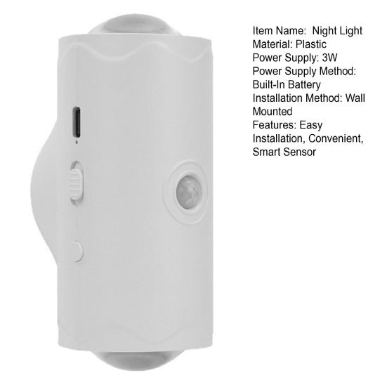 Smart Motion Sensor Night Light Magnetic Changing Color Changing Bedside Lamp Adjustable LED Light for Bedroom Living Room