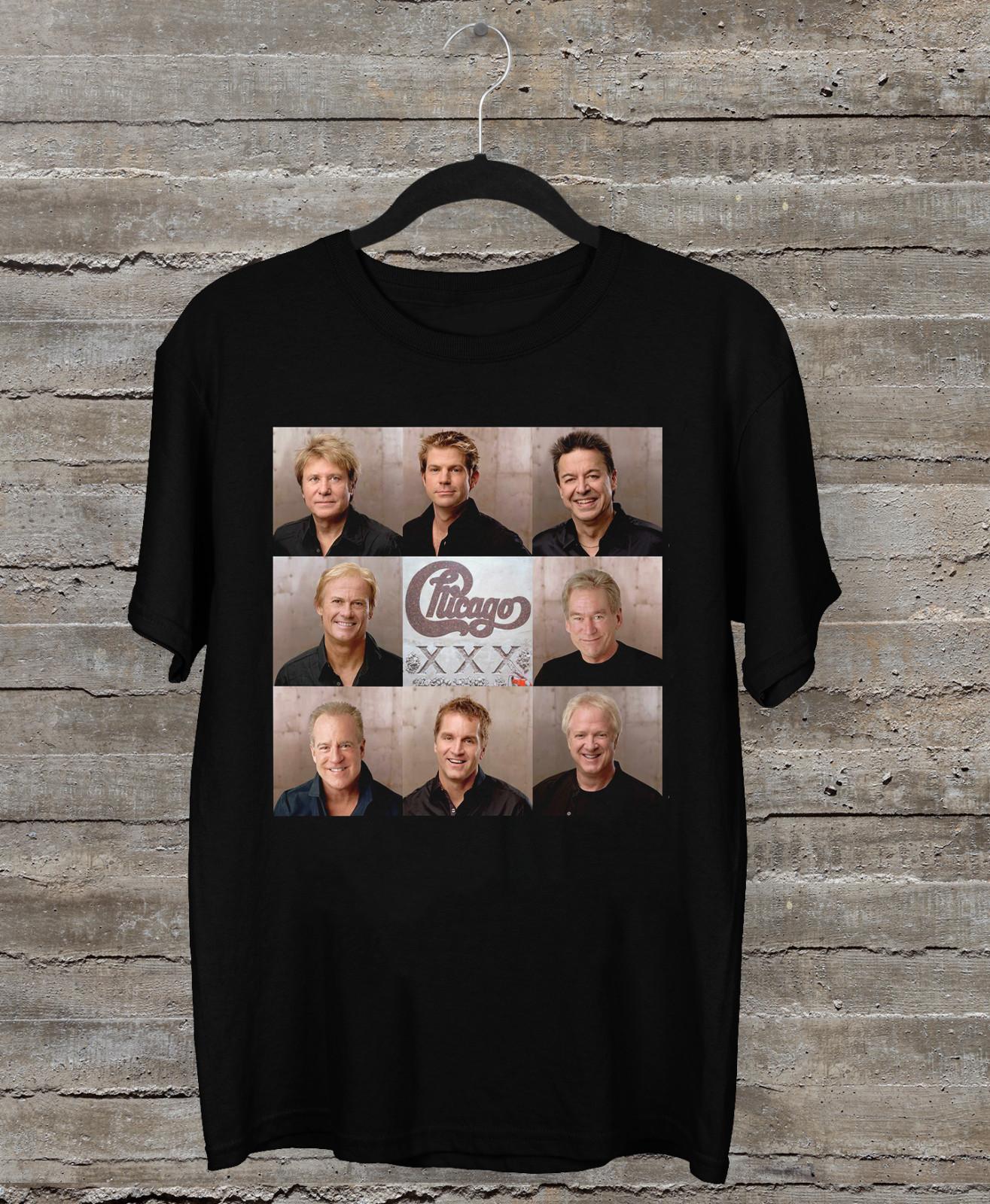 NEW Collection CHICAGO Band Member Short Sleeve Black All Size Shirt AR696 XXXL
