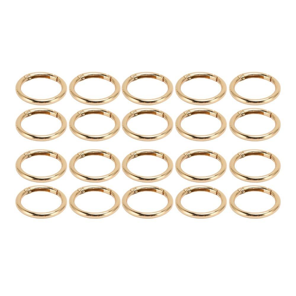 

20pcs 40MM Spring Buckles Gold Spring Clasps Jewelry Tools Spring O Rings Shoulder Bag золотий