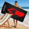 Toalla de Playa Estampada de la República de Albania, Toalla Grande Suave de Secado Rápido para Playa, Camping, Natación