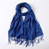 Elegant Headband Shawls Pure Color Scarf Wraps Skin-friendly Lady High Quality Accessories Solid Shawls Warm Headscarf