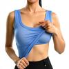 Yoga Vest Super Soft Stretch Fabric Built-in Bra Camisole Square Neck Sleeveless Slim Fit Layering Tops Activewear