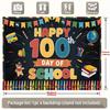 Colorful Crayon Banner for 100 Days of School, Kids Photoshoot and Bulletin Board