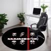 1pc Rammstein Music Office Round Area Rug, Indoor Mat Suitable For Office, Under Office Chairs Bedroom Living Room Home Decor, Room Deco