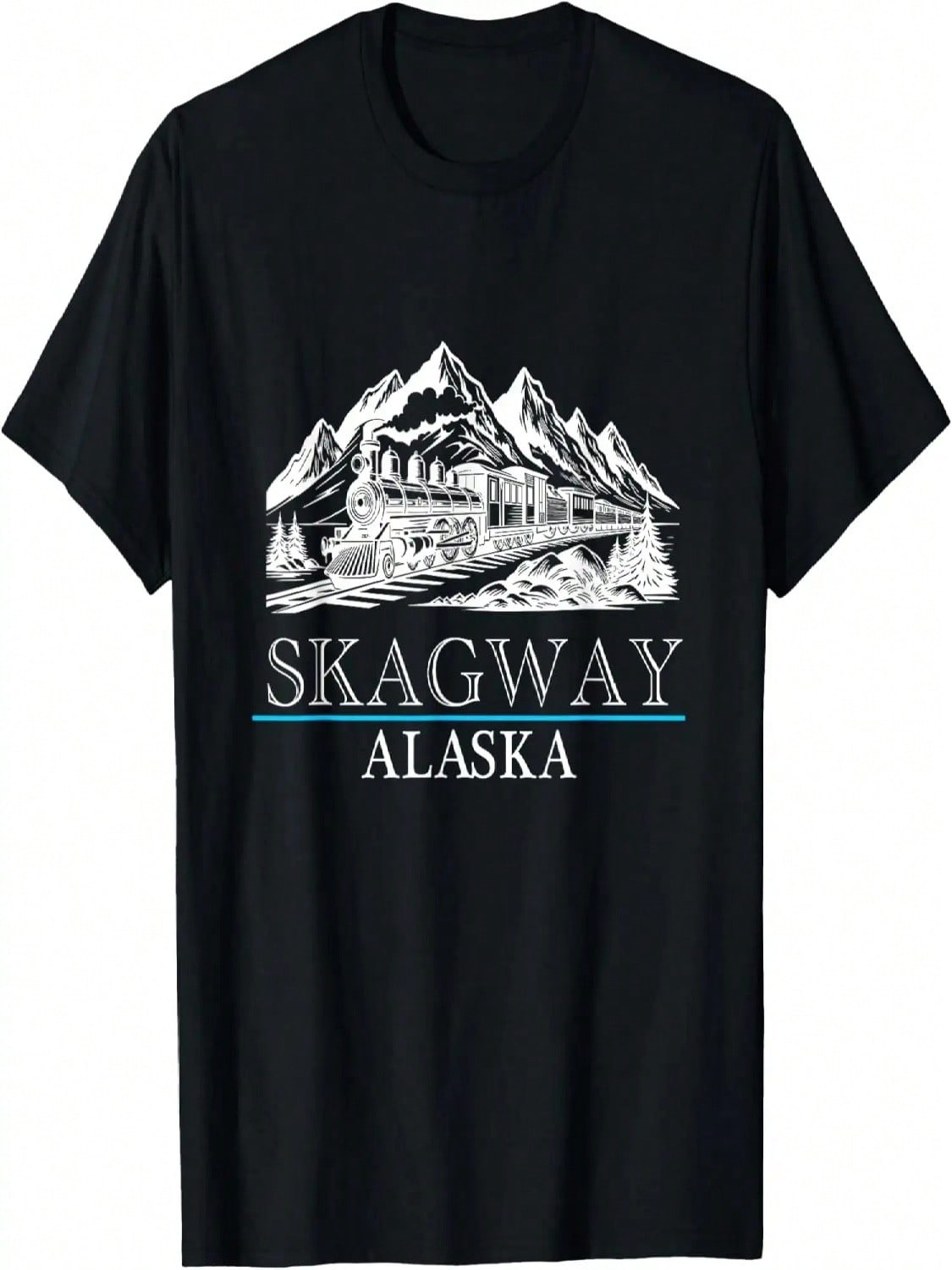 Skagway Alaska Yukon Train Cruise Vacation Souvenir T-Shirt S разноцветный