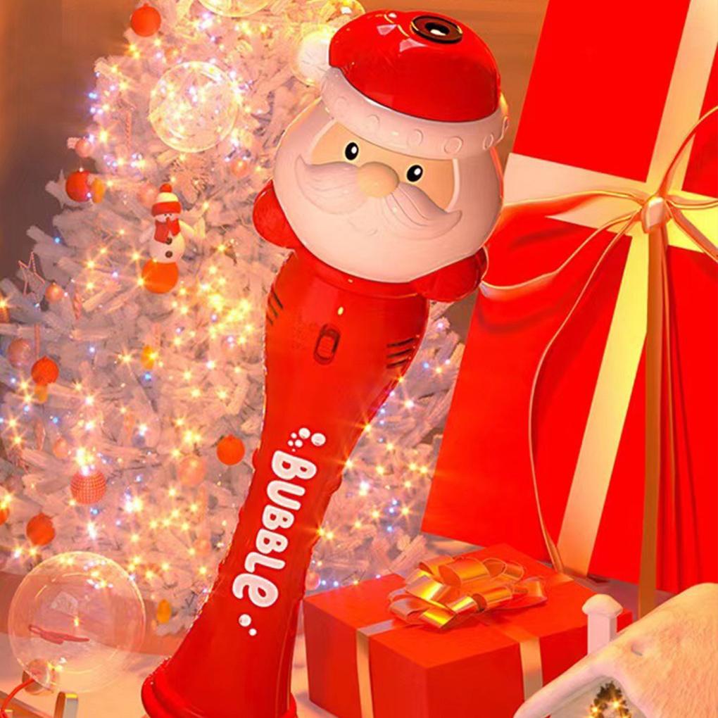Christmas Lighting Automatic With Santa Wand Music And Lights Automatic Bubble Maker