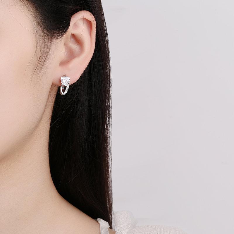 2026 Earrings Classic Simple Gold-plated Zircon Ear Jewelry Accessories Zircon Earrings Women