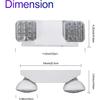 Luzes de Emergência CM MZY com Bateria de Reserva, Luz de Emergência Comercial, Luminárias de Emergência com Duas Cabeças de LED Ajustáveis, 120-277V AC, UL