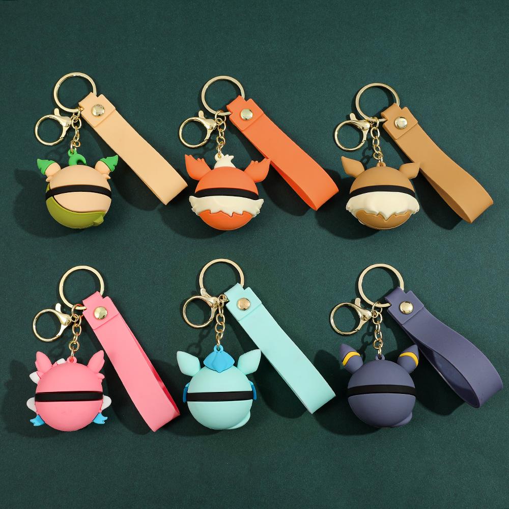 85 Styles Pokémon Pocket Monster Keychain Bag Decor Pikachu Desk Ornaments Car Key Chain Accessories Small Gift Between Friends