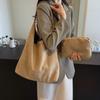 Casual Schoudertas Set voor Dames 2-IN-1 Suède Effen Kleur Grote Capaciteit Shopper Tote Winter Nieuwe Handtassen Vrouwelijk